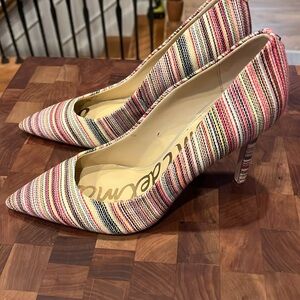 Sam Edelman 8.5 colorful pumps heels leather soles beautiful! Hazel
